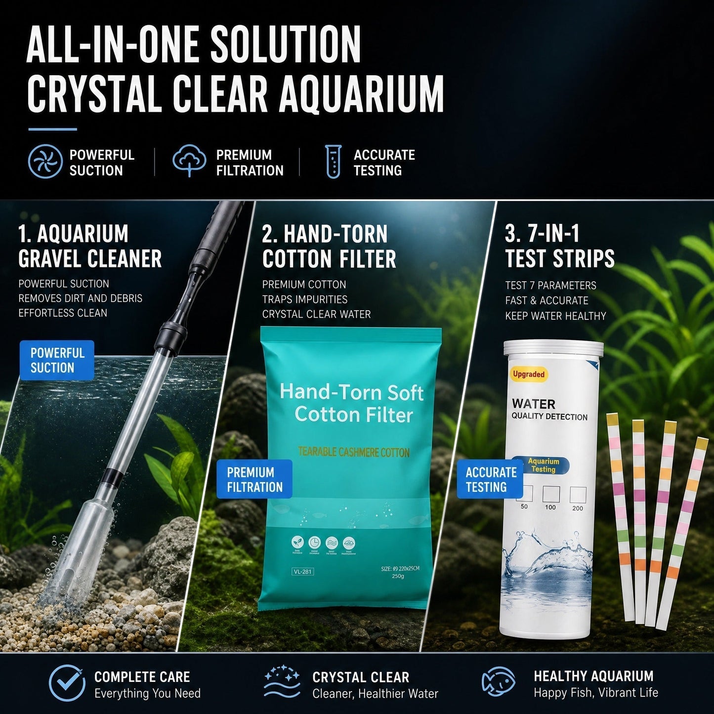 🎉Limited Time 50% OFF!🐠💦No more worries about poor water quality during water changes! 🔥 Electric Aquarium Gravel Cleaner✨