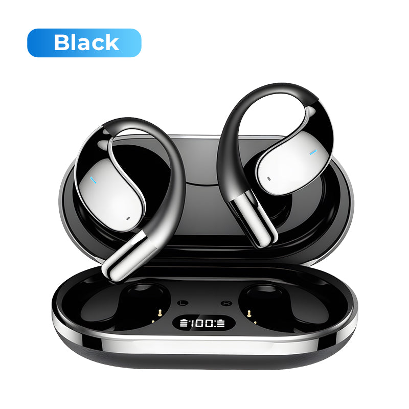 Wireless Open-Ear Earbuds with LED Display