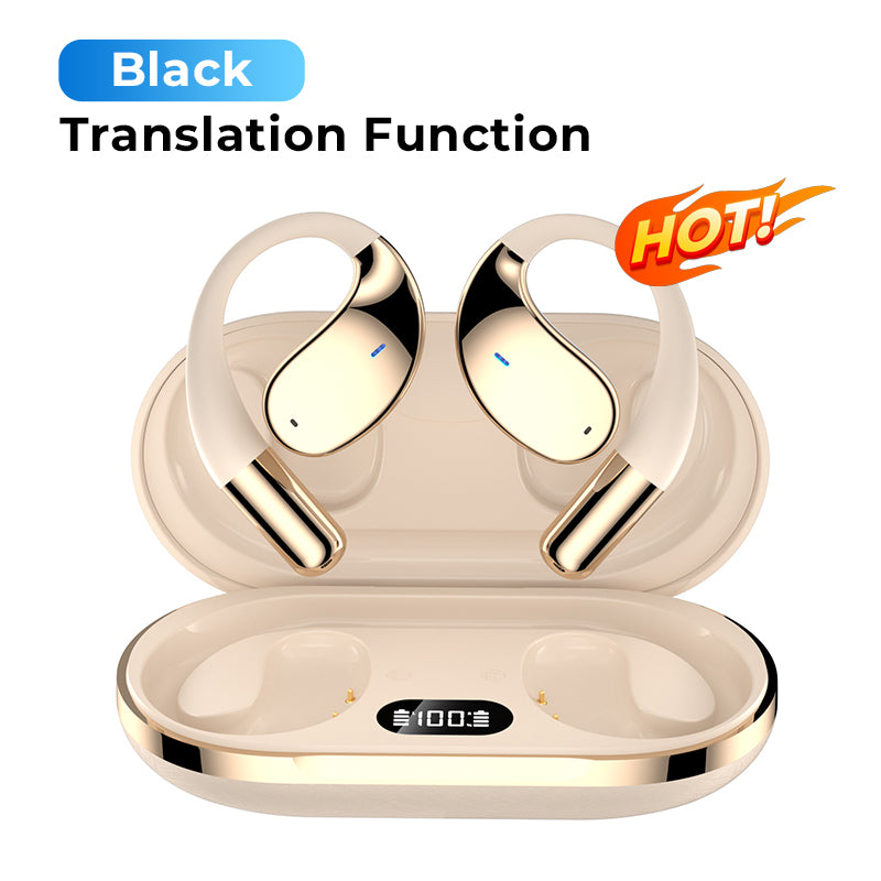 Wireless Open-Ear Earbuds with LED Display