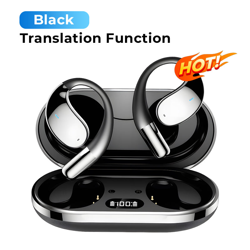 Wireless Open-Ear Earbuds with LED Display