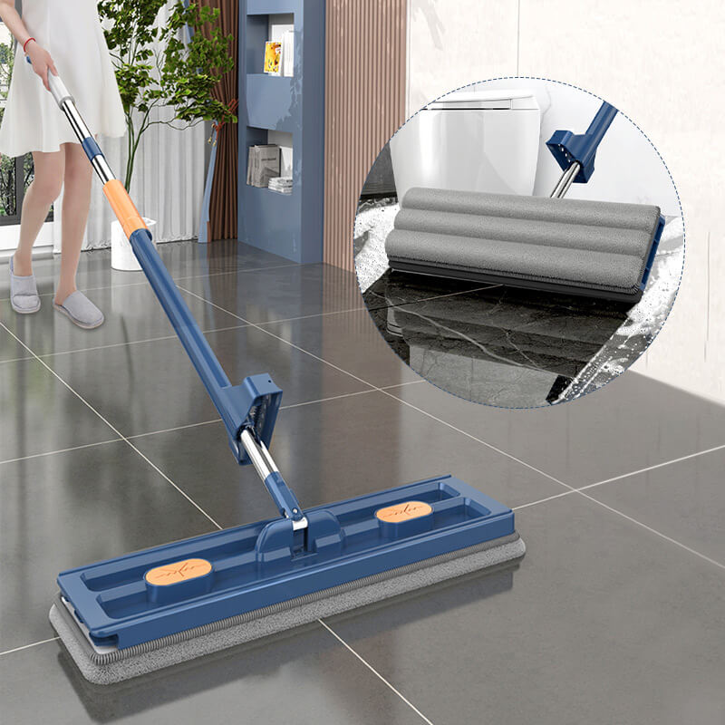 🧹 50% OFF + FREE BUCKET! 💦Ultra-Absorbent Flat Mop - Large 360° Swivel Head for Effortless Floor Cleaning, Limited Stock! 🏠🚀