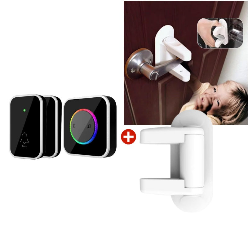 Wireless Doorbell with 7-Color LED Light