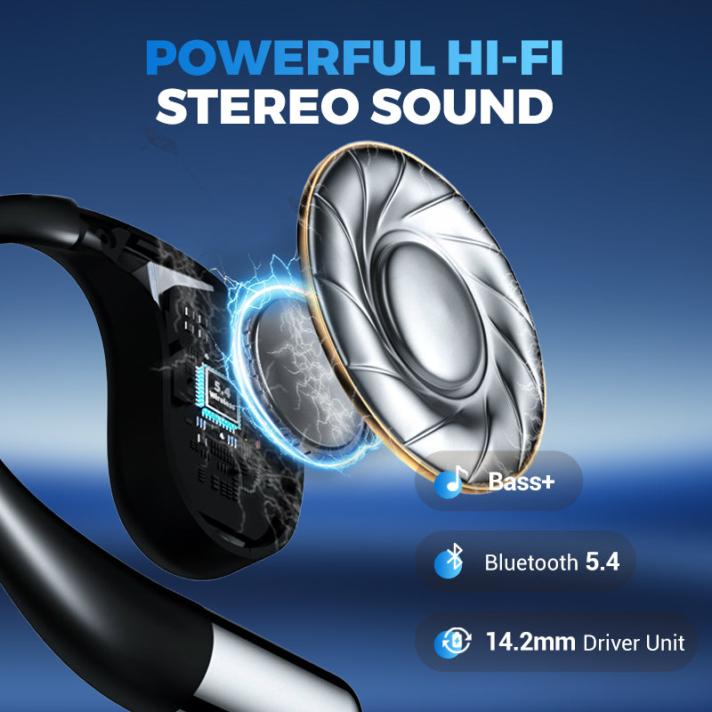 Wireless Open-Ear Earbuds with LED Display