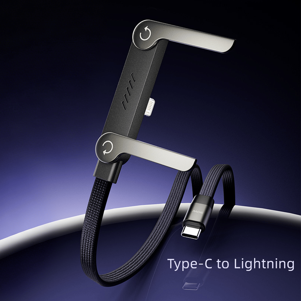 🎁Year-End Sale 🏆⚡2-in-1 Fast Charging Cable with Adjustable Phone Stand