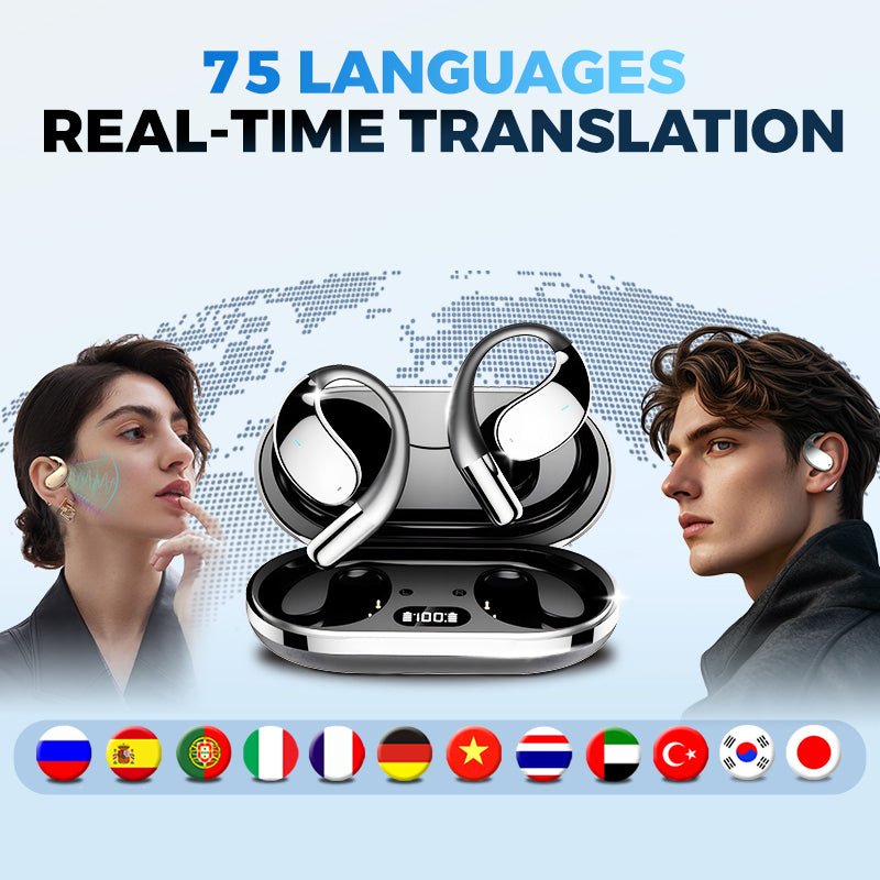 Wireless Open-Ear Earbuds with LED Display