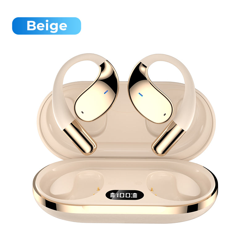 Wireless Open-Ear Earbuds with LED Display