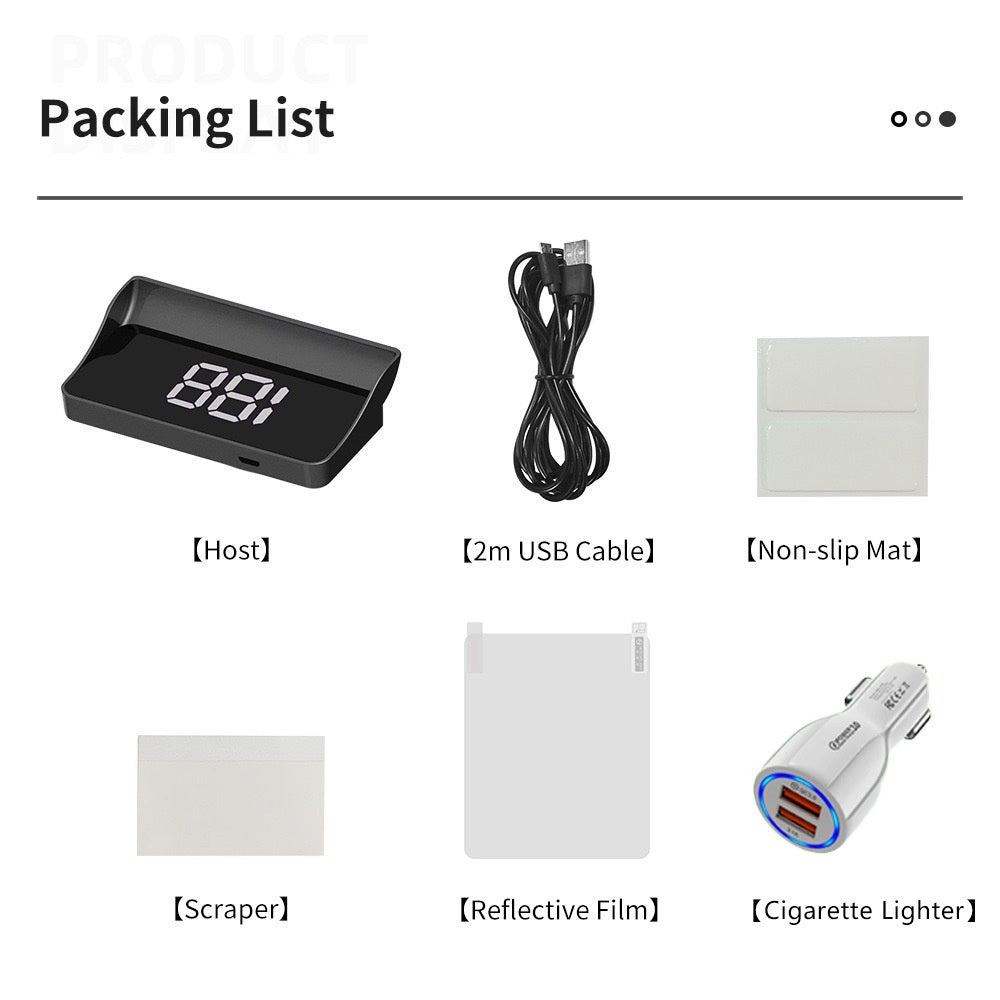 šš„Escort for safe drivingš„Speedometer with head-up display