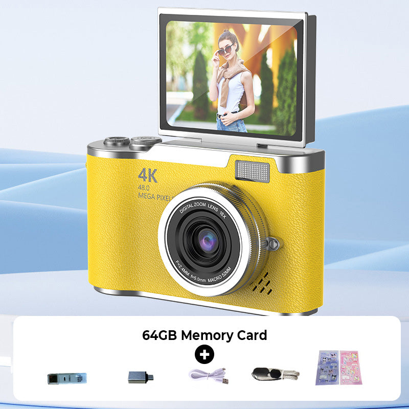 ๐ 60% OFF! ๐ 4K HD Flip-Screen Digital Camera โ 8X Zoom, Auto Focus & Rotating Screen for Vlogging & Selfies ๐ธ๐