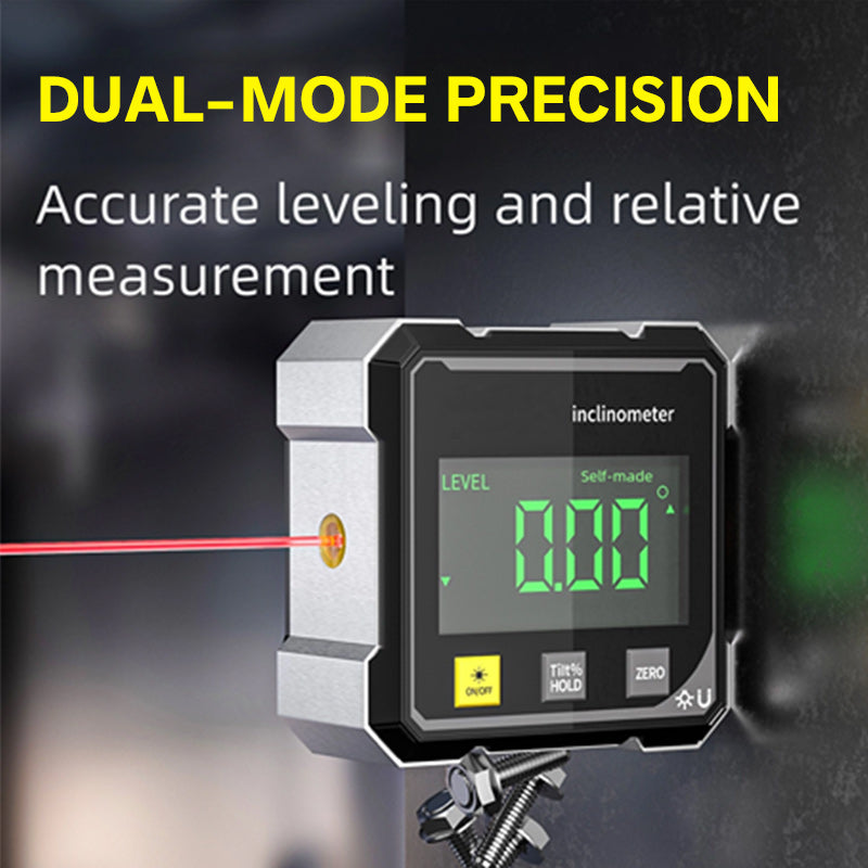 🔥Hot Sale 50% OFF🔥Buy 2 Save £10💥4-Side Magnetic Digital Angle Gauge with Laser