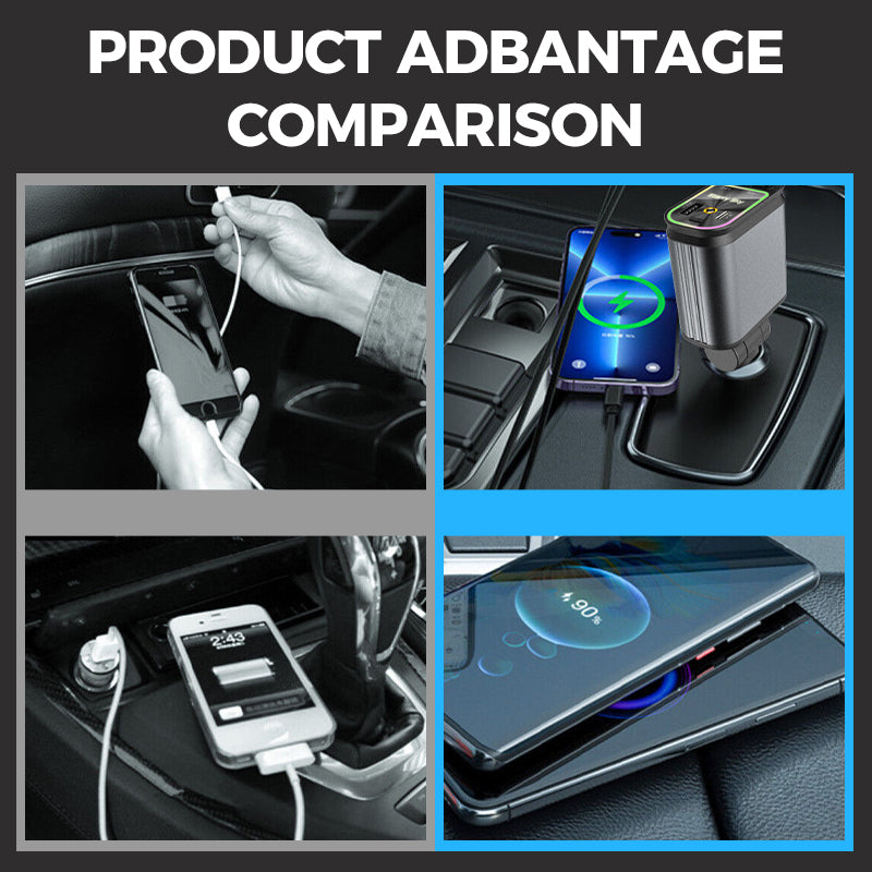 Retractabel Car Charger with Starry Projector
