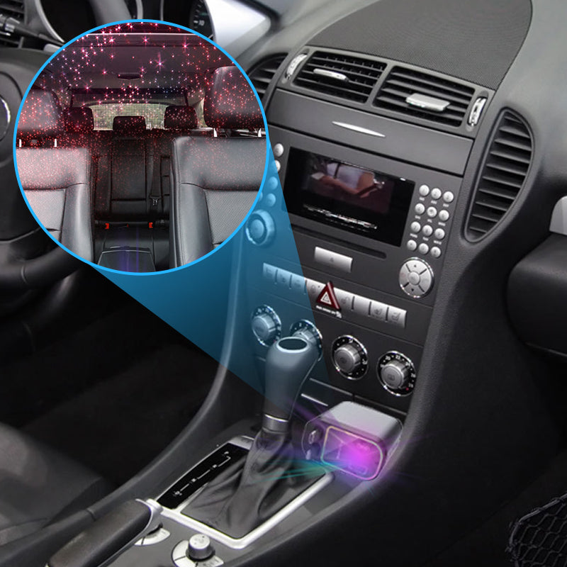 Retractabel Car Charger with Starry Projector