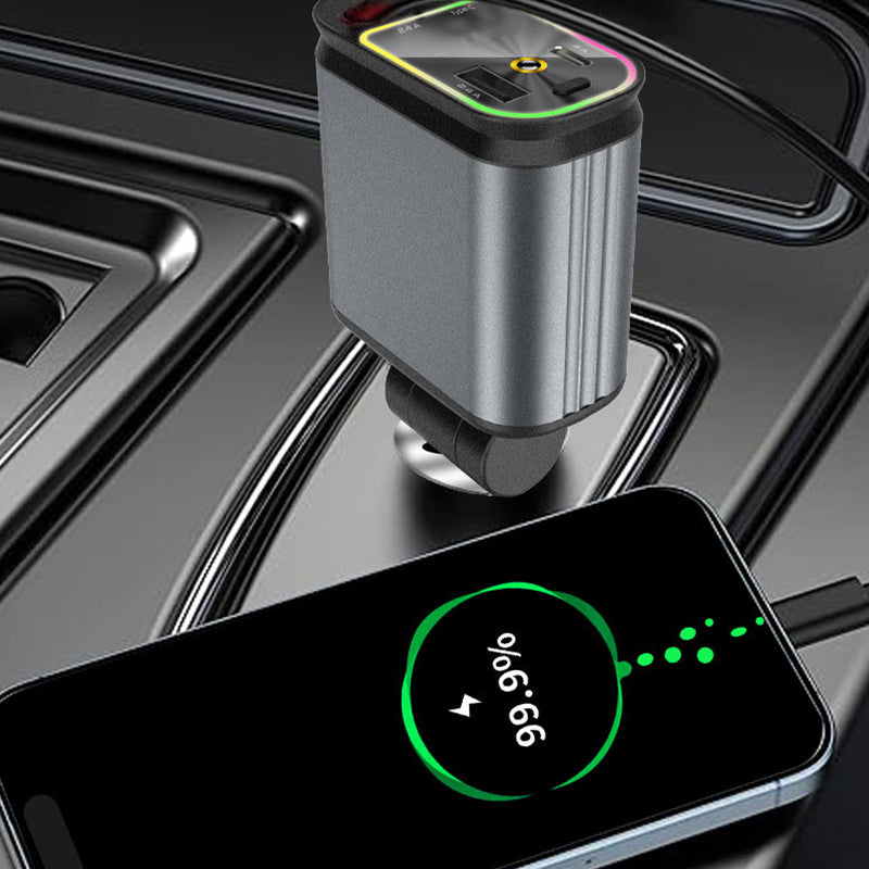 Retractabel Car Charger with Starry Projector