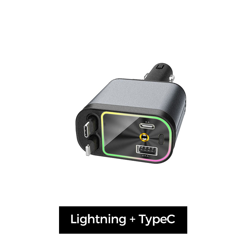 Retractabel Car Charger with Starry Projector