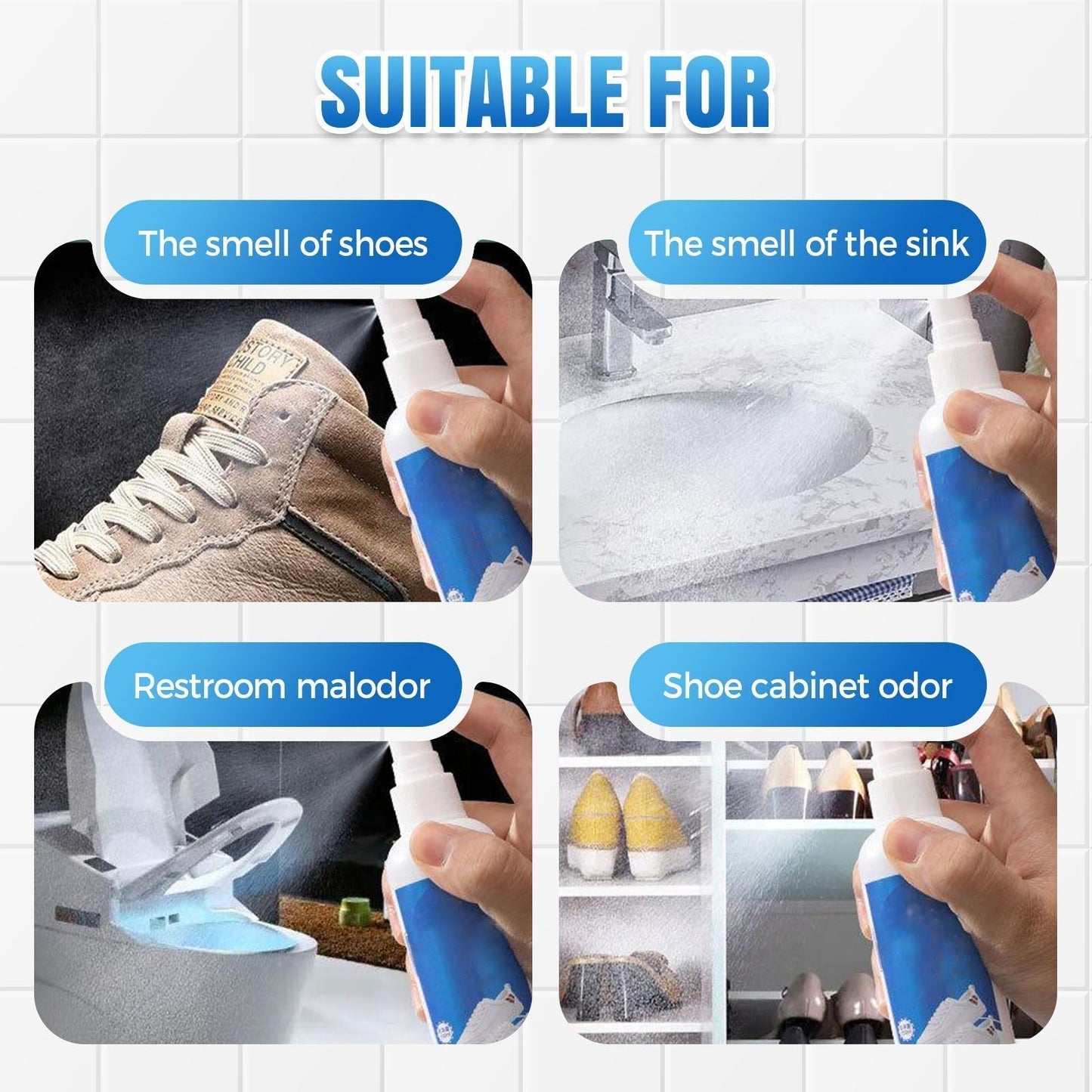 💥💥 Limited Time 50% OFF👟Antibacterial Quick Dry Shoe and Sock Deodorizing Spray-Antibacterial & Long-Lasting Freshness🔝✅🌟