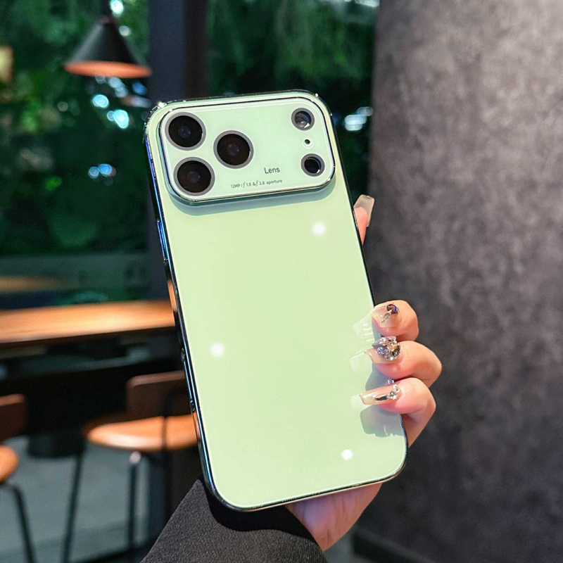Luxury Plating Bumper Case with Integrated Lens Guard