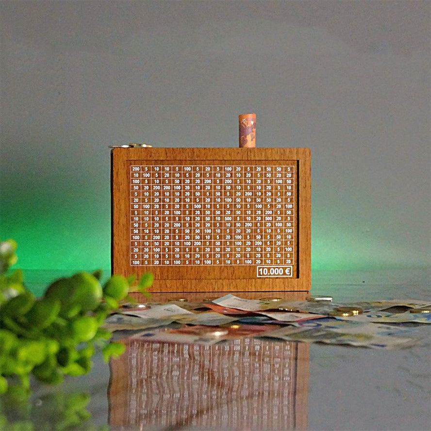 š„New Arrivals 50% offš„Retro Style Wooden Money Box with Counter Piggy Bank Handmade Saving Money Goal Piggy Bank