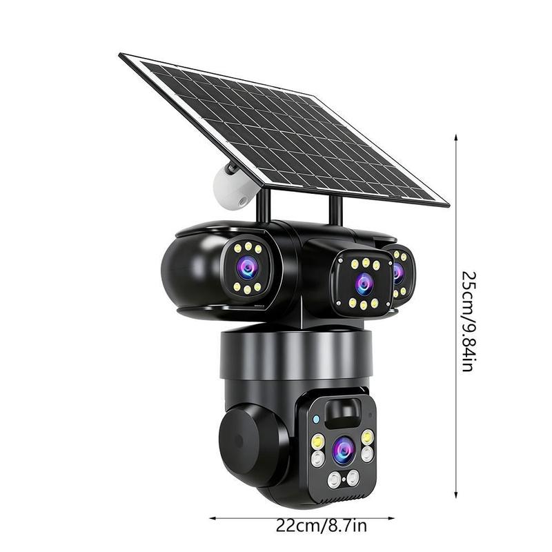 📢📢40% OFF !!!⏰6K 9MP Outdoor Wi-Fi Security Camera | 10x Zoom, 3 Lenses, 360° PTZ | IP66 Waterproof, Color Night Vision, Two-Way Audio, Motion Tracking