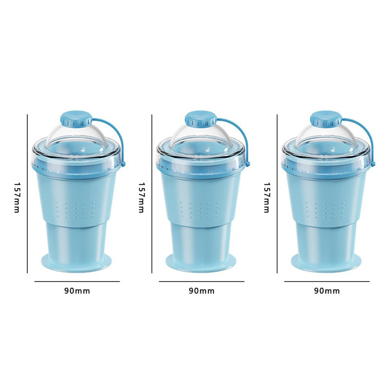 Collapsible Silicone Ice Ball Cup with Straw