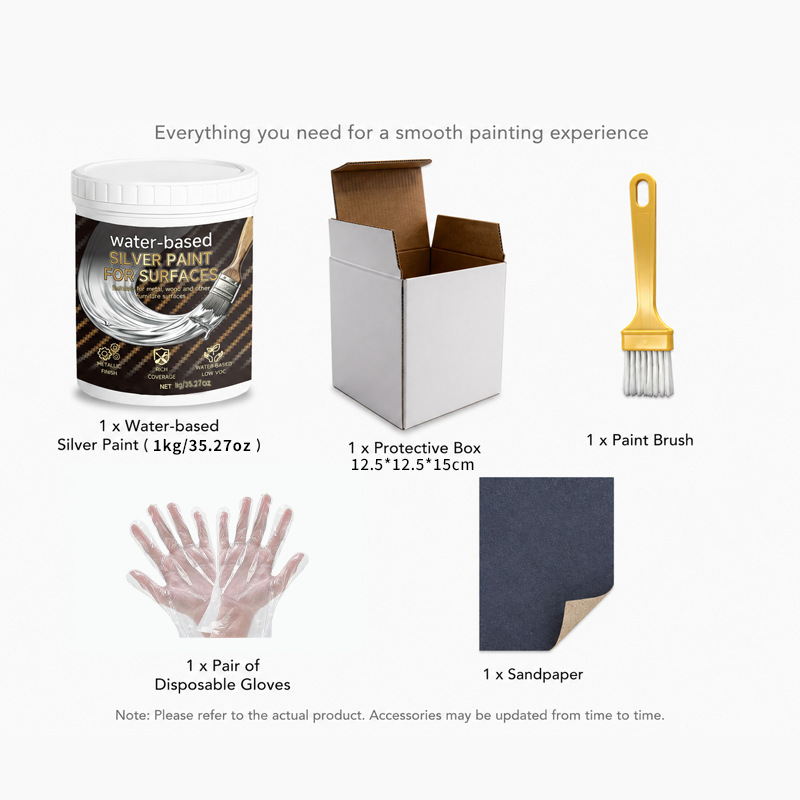 ๐จโจ Water-based Silver Paint โ Eco-friendly, quick-drying, with a shiny silver finish โ Pay on delivery ๐๏ธโ