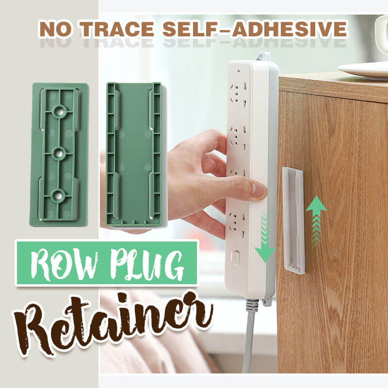 ๐ข LIMITED TIME 50% OFF! โฐ No Trace Self-Adhesive Row Plug Retainer โ Keep Power Strips Tidy, Reusable & Easy Install ๐