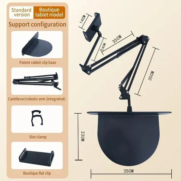📢📢50% OFF !! ⏰ Hidden tablet stand – fits gaps, 4 joints, 360° rotation, hands-free!