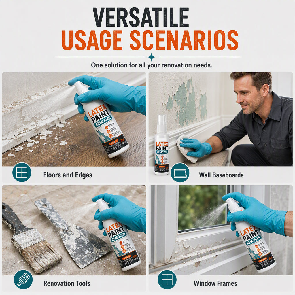 Multi-Surface Latex Paint Remover Spray✨ Fast dissolves latex paint, gentle for wall, wood & metal surfaces