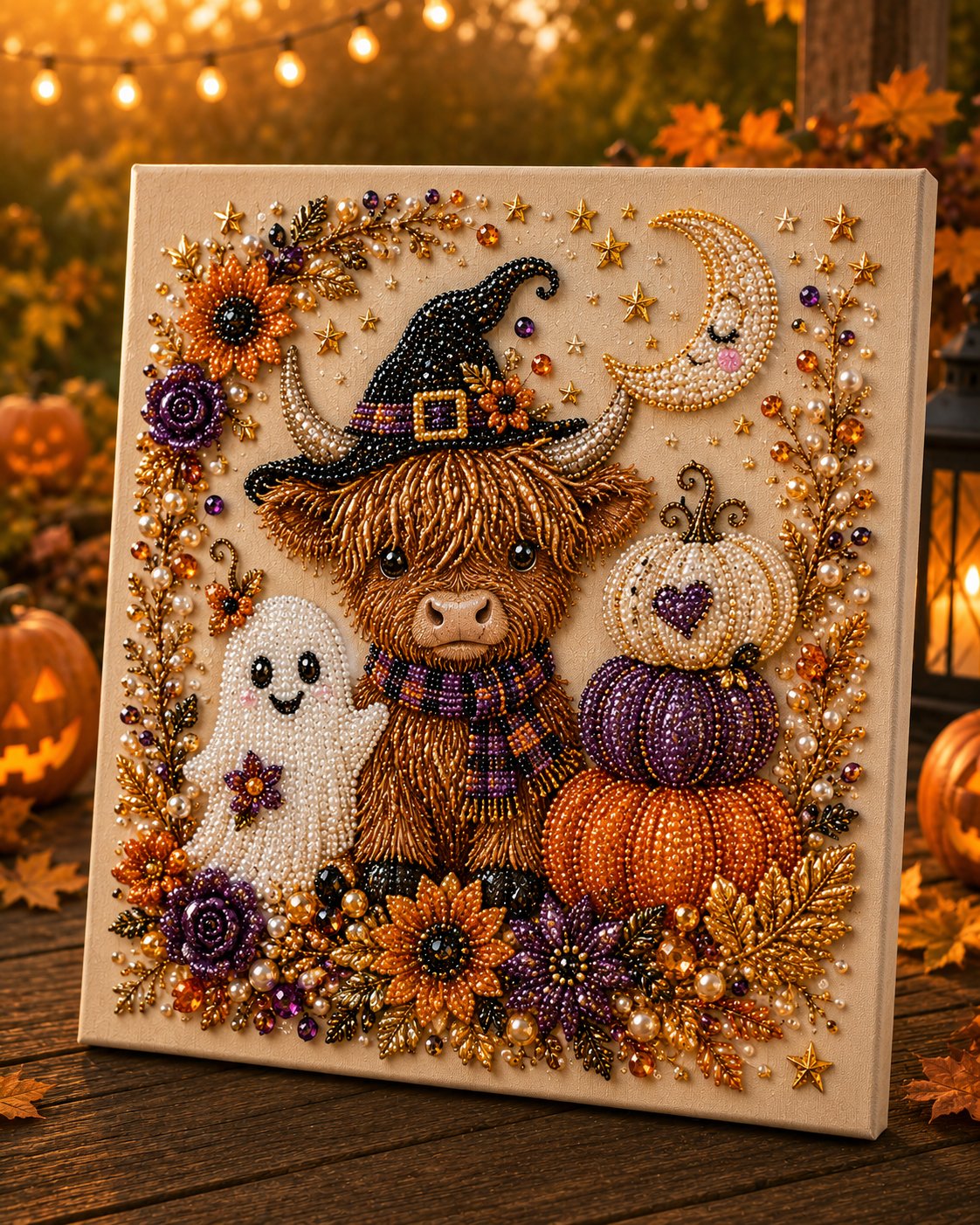 🔥 Last Day 50% OFF – 👻✨ Halloween Pearl Art DIY Kit – Turn Tiny Pearls into Spooky-Cute Magic