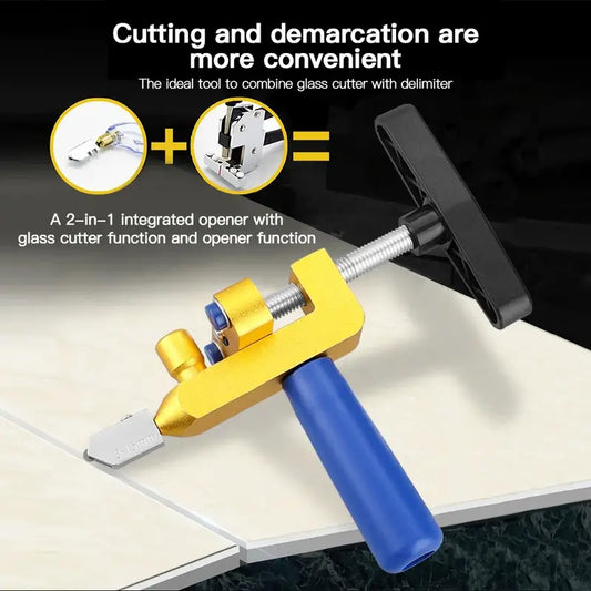 🎁Hot Sell 49% Off🔥Professional 2-in-1 Ceramic & Glass Tile Cutter - Portable Construction Hand Tool for Perfect Cuts