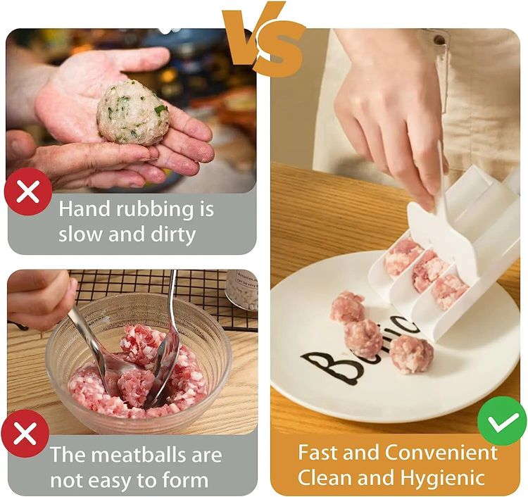 ⏳🔥LIMITED-TIME 50% OFF! ⏰🍡Creative Kitchen Triple Meatball Maker