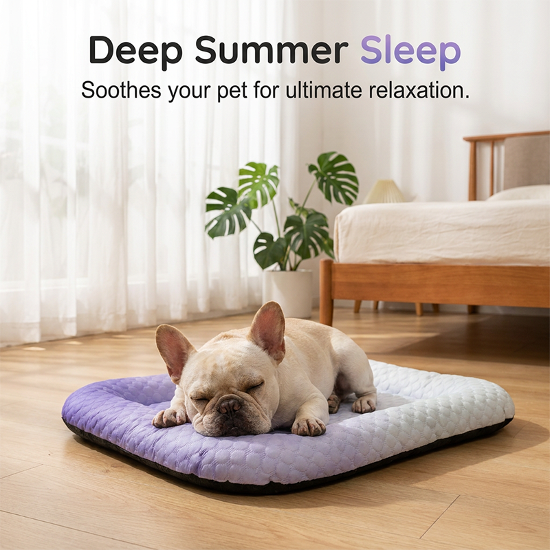 💖❄️Pet Cooling Mat for Dogs & Cats 🐾 Naturally Cool Ice-Silk Pad • Breathable, Washable & Soft 🐶🐱