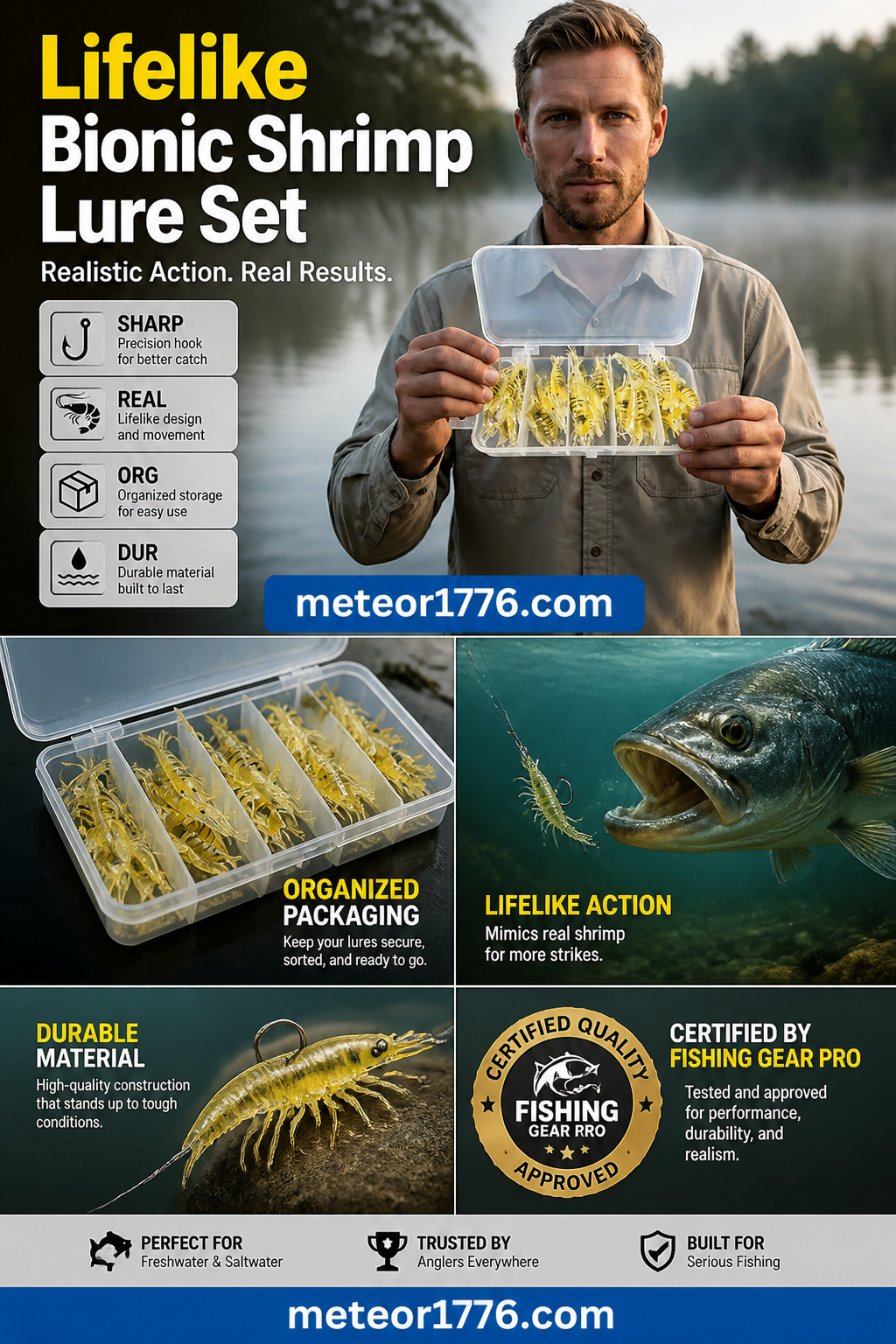 Bionic Shrimp Soft Bait Set for Fishing