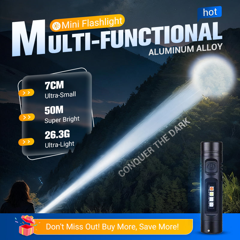 💥Multi-Functional Aluminum Alloy Mini Flashlight