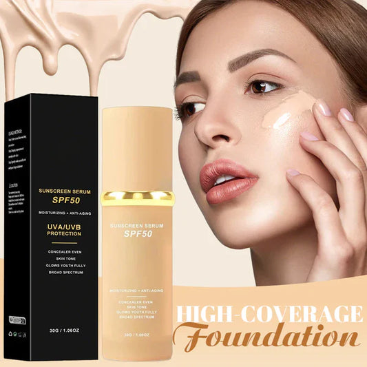 🔥2026 Hot Sale 50% OFF✨⚡ 50K+ SOLD! 🎁4-in-1 Perfecting Foundation – High Coverage, SPF & All-Day Hydration 🤍✨