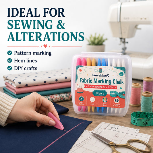 Clear Line Fabric Chalk✂️ Clear marking for sewing & tailoring, easy wipe off without damaging fabrics.