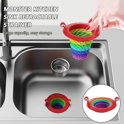 📢📢Buy 1 Get 1 Free !! ⏰50K+ SOLD! Sink Strainer – From £4.99! Monster design, foldable rainbow & large capacity. No more clogs – grab yours! ✅