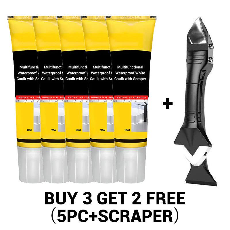 ✨Multifunctional Waterproof White Caulk with Scraper📢📢Flash Sale: Ending in 3 Hours!⏰⏰