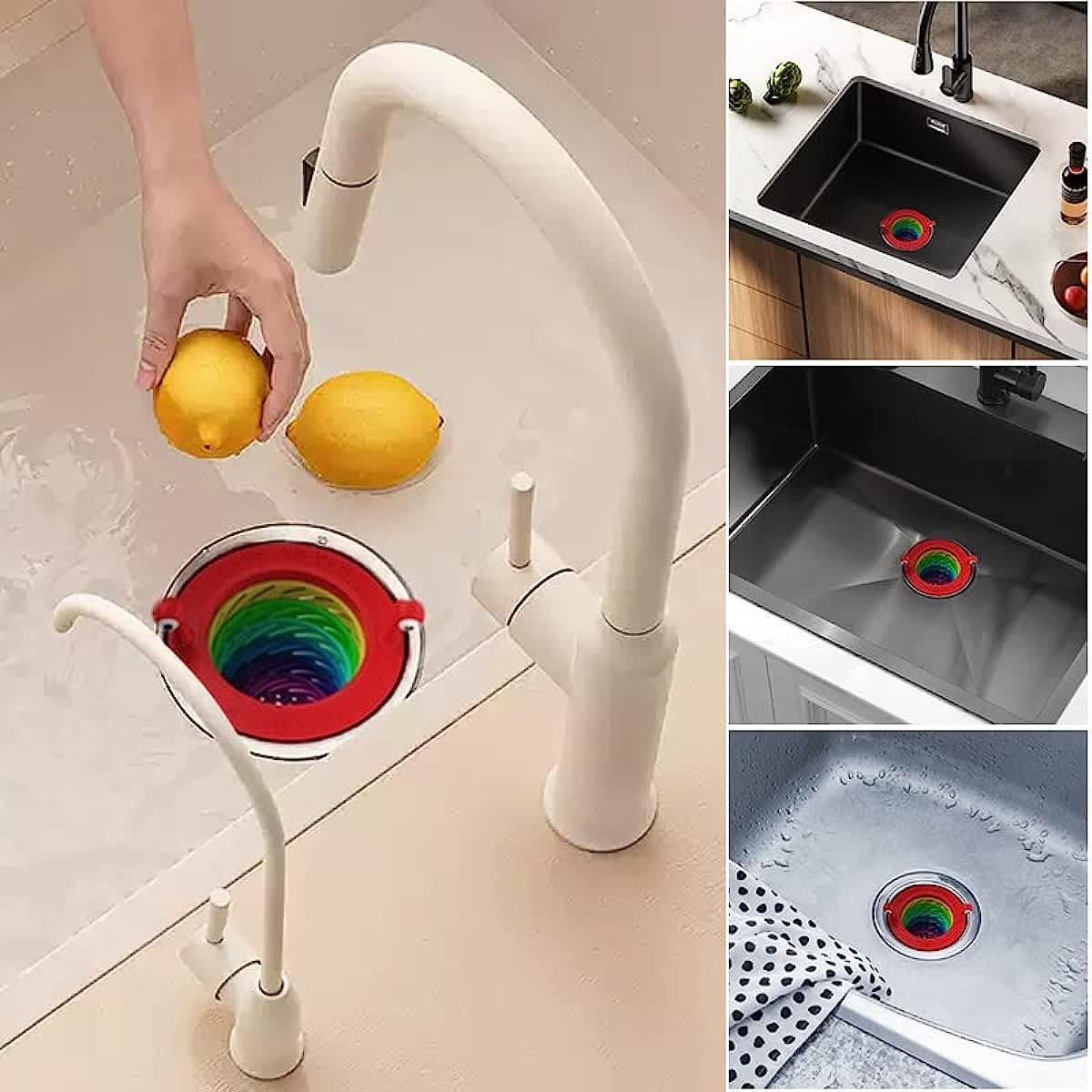 📢📢Buy 1 Get 1 Free !! ⏰50K+ SOLD! Sink Strainer – From £4.99! Monster design, foldable rainbow & large capacity. No more clogs – grab yours! ✅