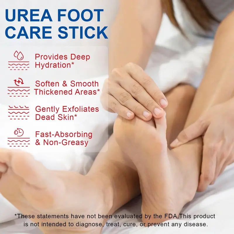 40g Urea Foot Care Stick, Moisturizing Hydrating Foot Care Cream, Intensive Repair Foot Skin Care Product for Dry Cracked Heels, Foot Dead Skin Remover