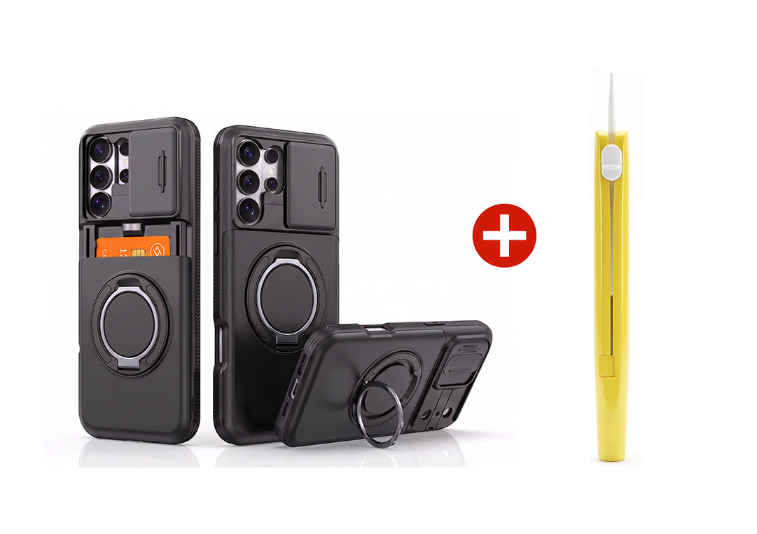 2-in-1 Shockproof Phone Case with Hidden Card Holder