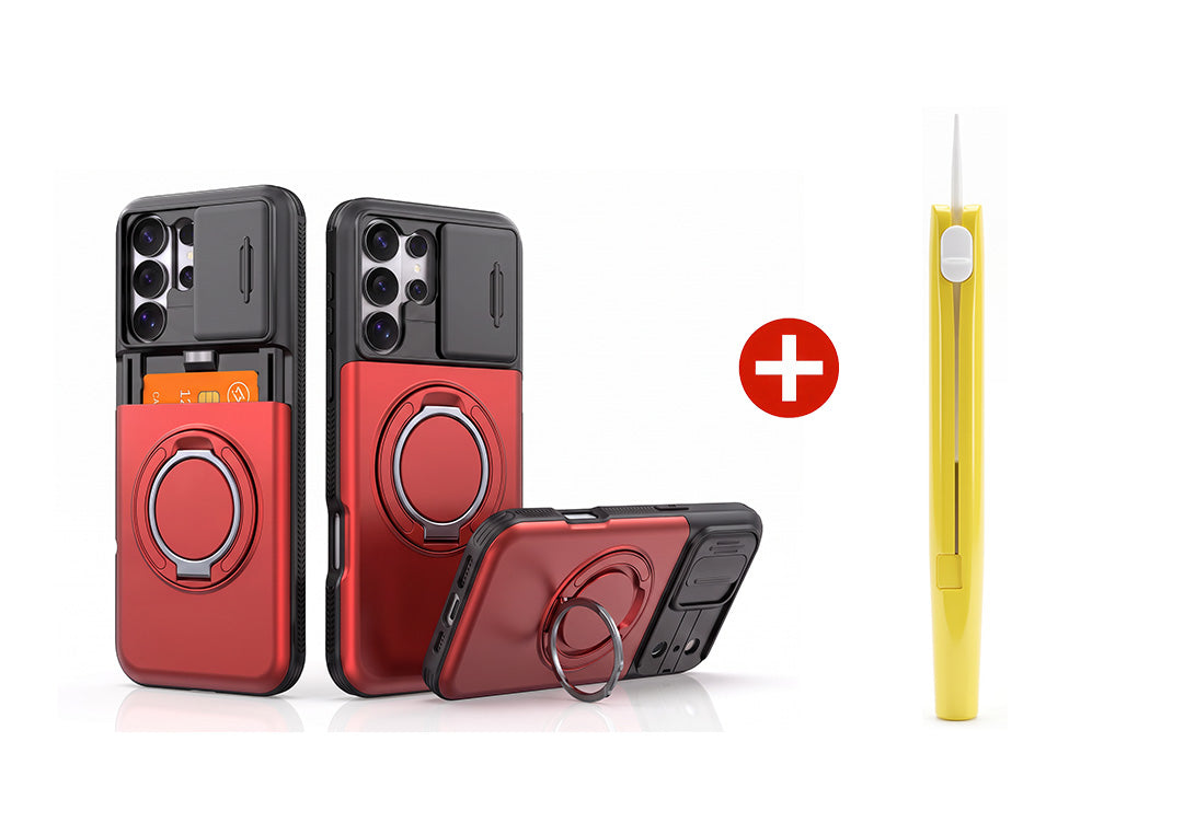 2-in-1 Shockproof Phone Case with Hidden Card Holder