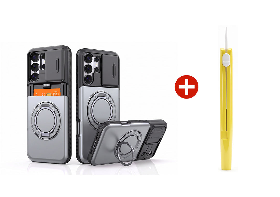 2-in-1 Shockproof Phone Case with Hidden Card Holder