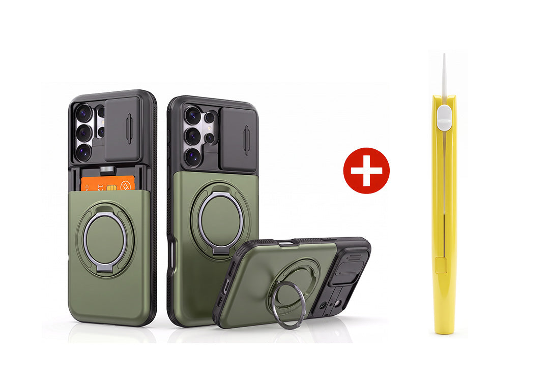 2-in-1 Shockproof Phone Case with Hidden Card Holder