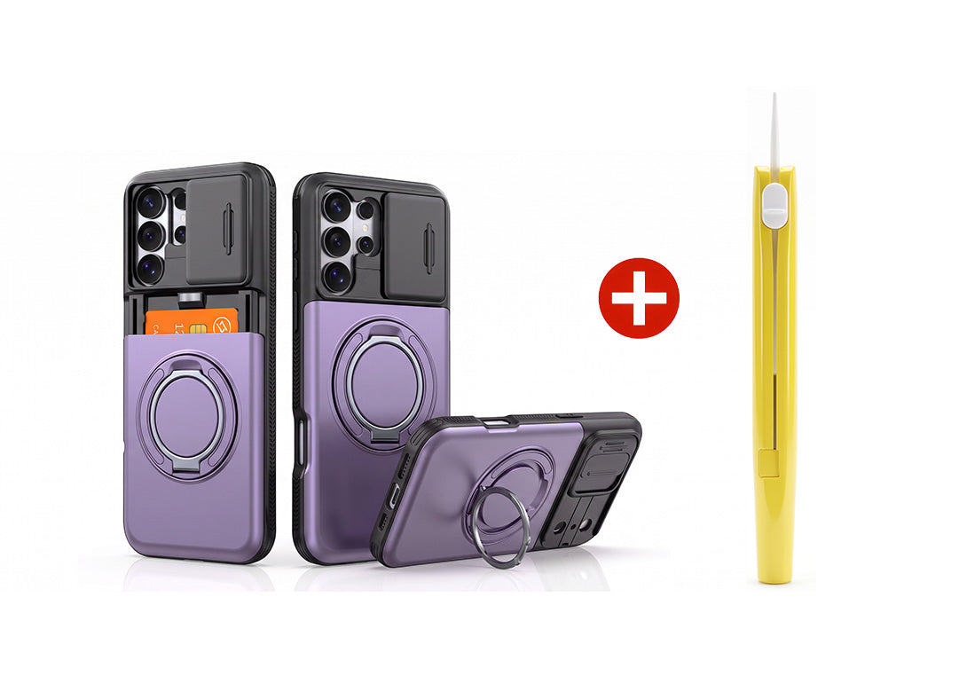 2-in-1 Shockproof Phone Case with Hidden Card Holder