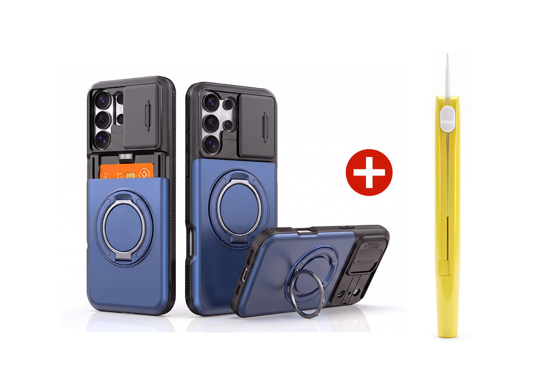2-in-1 Shockproof Phone Case with Hidden Card Holder