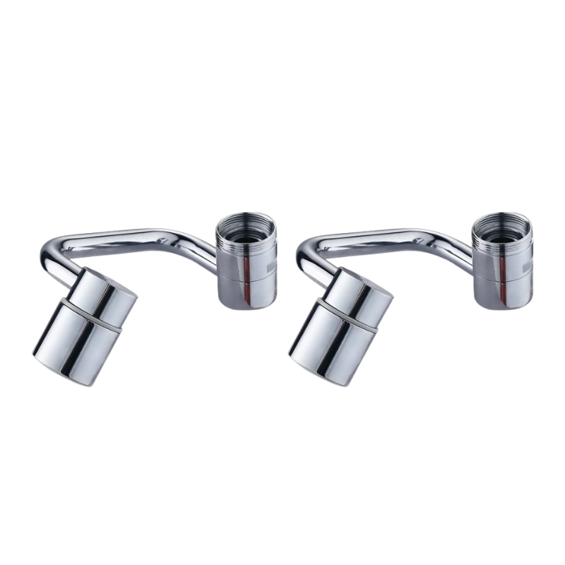 1440° splash-proof and universally rotatable faucet adapter