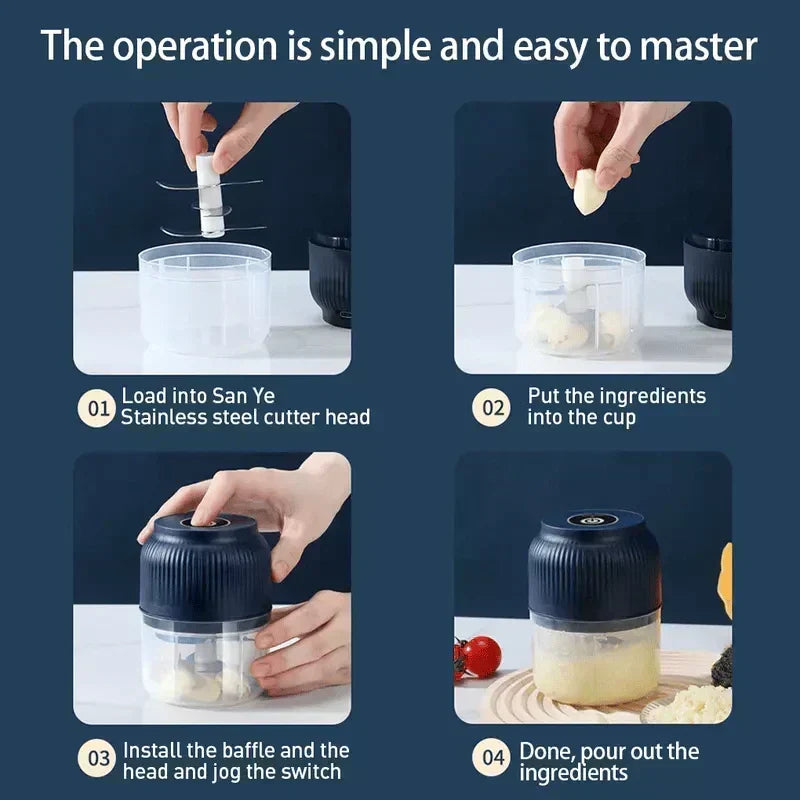 🔪 Cordless Food Chopper – Chop, Mince & Blend Faster