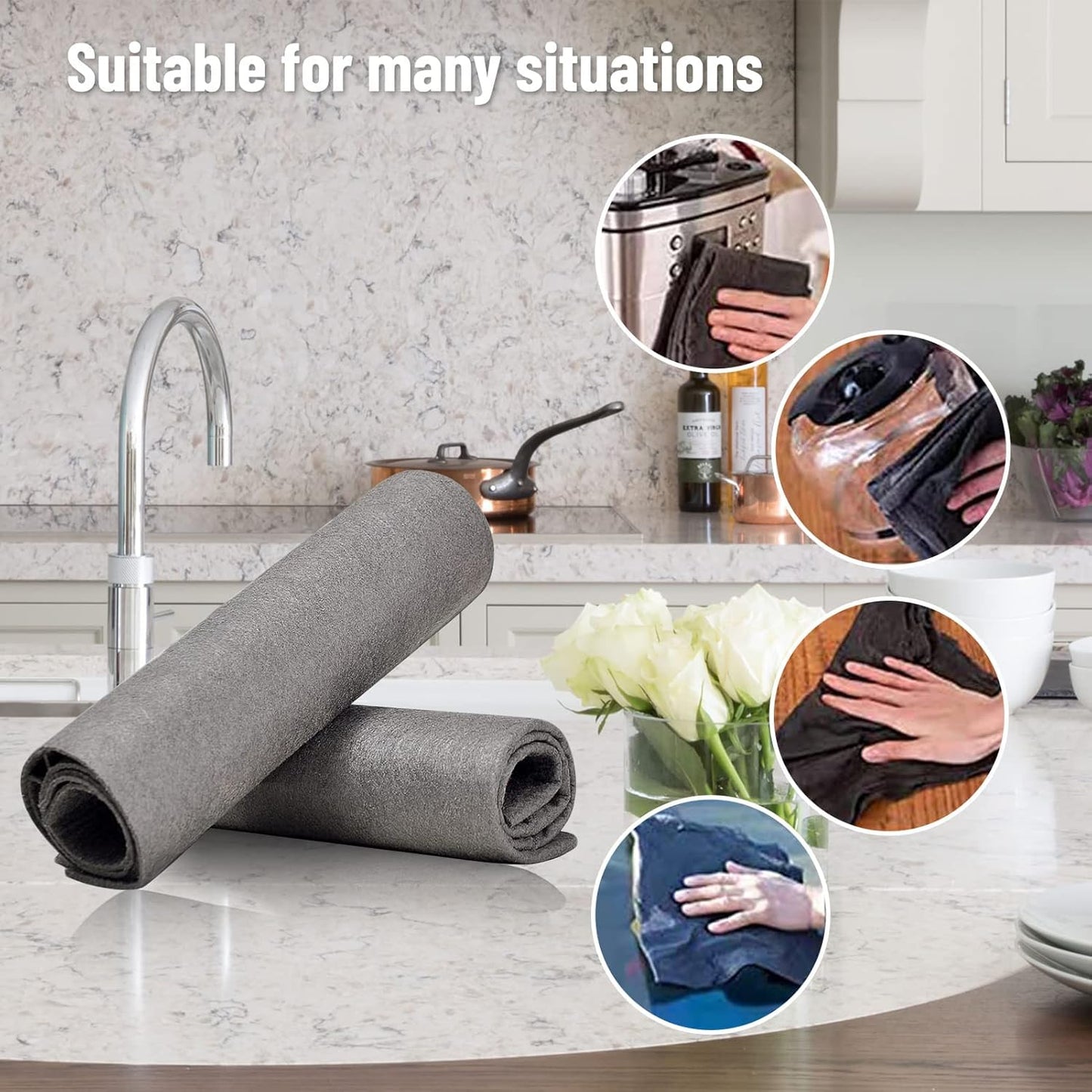 🔥Buy 1 Get 1 Free✨10 Counts Magic Cleaning Cloth, Reuseable Thickened Streak Free Magic Cleaning Wipes