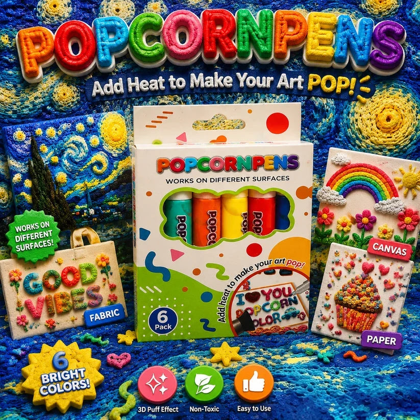 🎁🔮Magic Pen – Draw 3D with one stroke!🎄 DIY Bubble Popcorn Drawing Pens& Buy 3 Pay 2 🔥