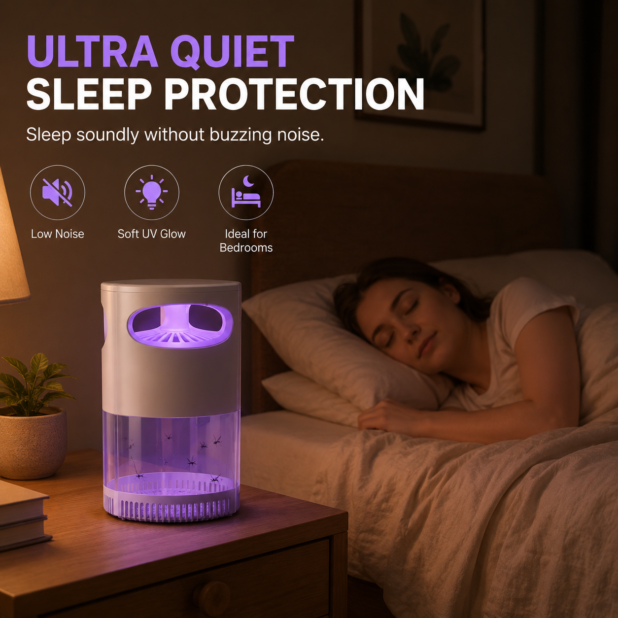 🌙 LIMITED-TIME 50% OFF! ✨ UV Mosquito Killer Lamp – USB, Quiet, Chemical-Free 🦟