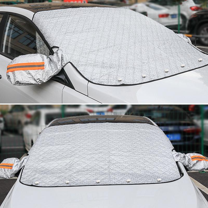 4-Layer Magnetic Windshield Car Cover - Thermal Insulation & Frost Protection with Easy Installation ❄️🔗